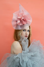 Pink Swirl Brimmed Fascinator