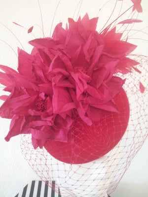 Red and Pink Fascinator