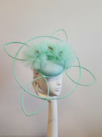 Mint Green Tulle Abstract Headpiece / Fascinator