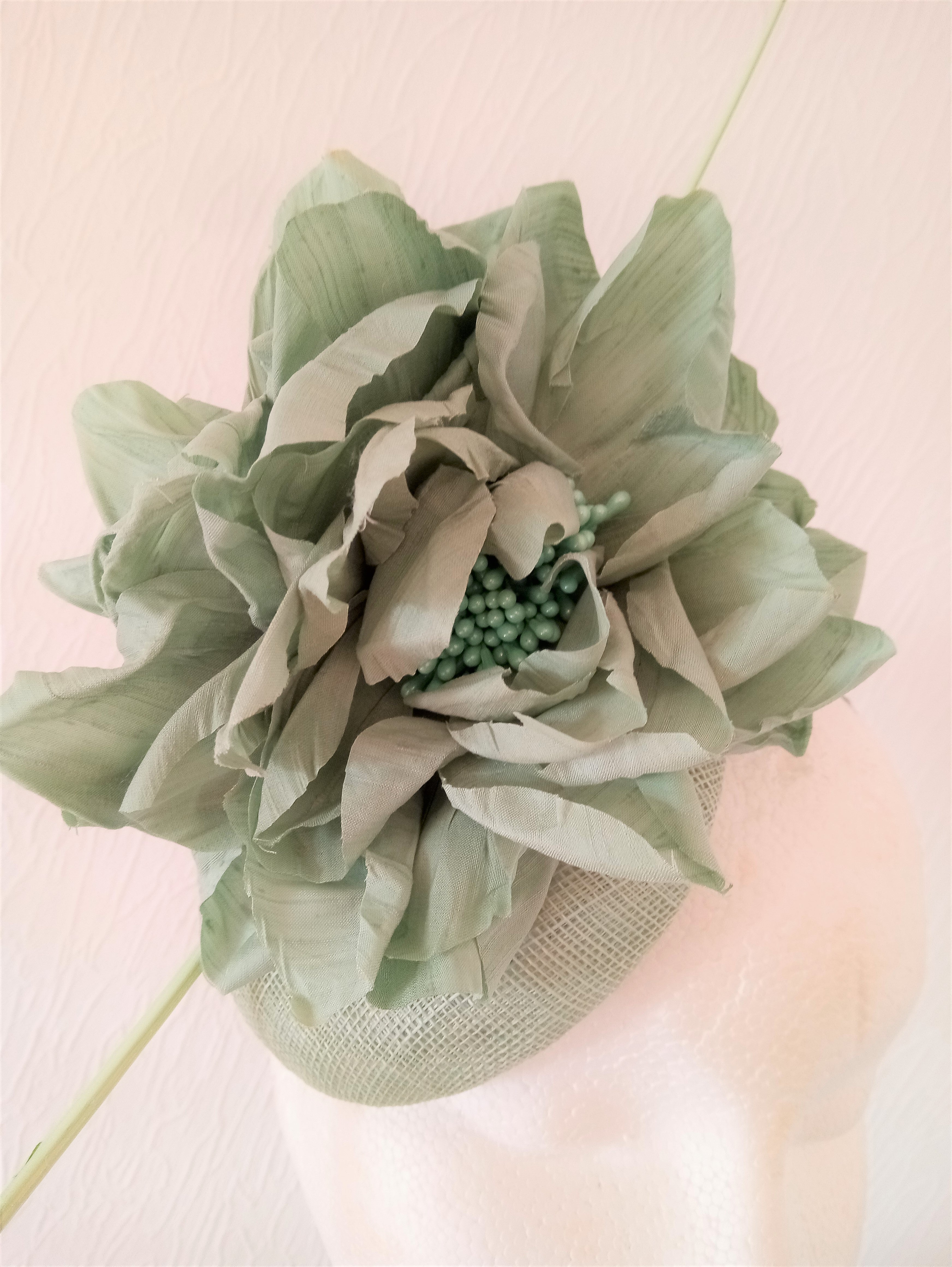 Mint Green Floral Fascinator