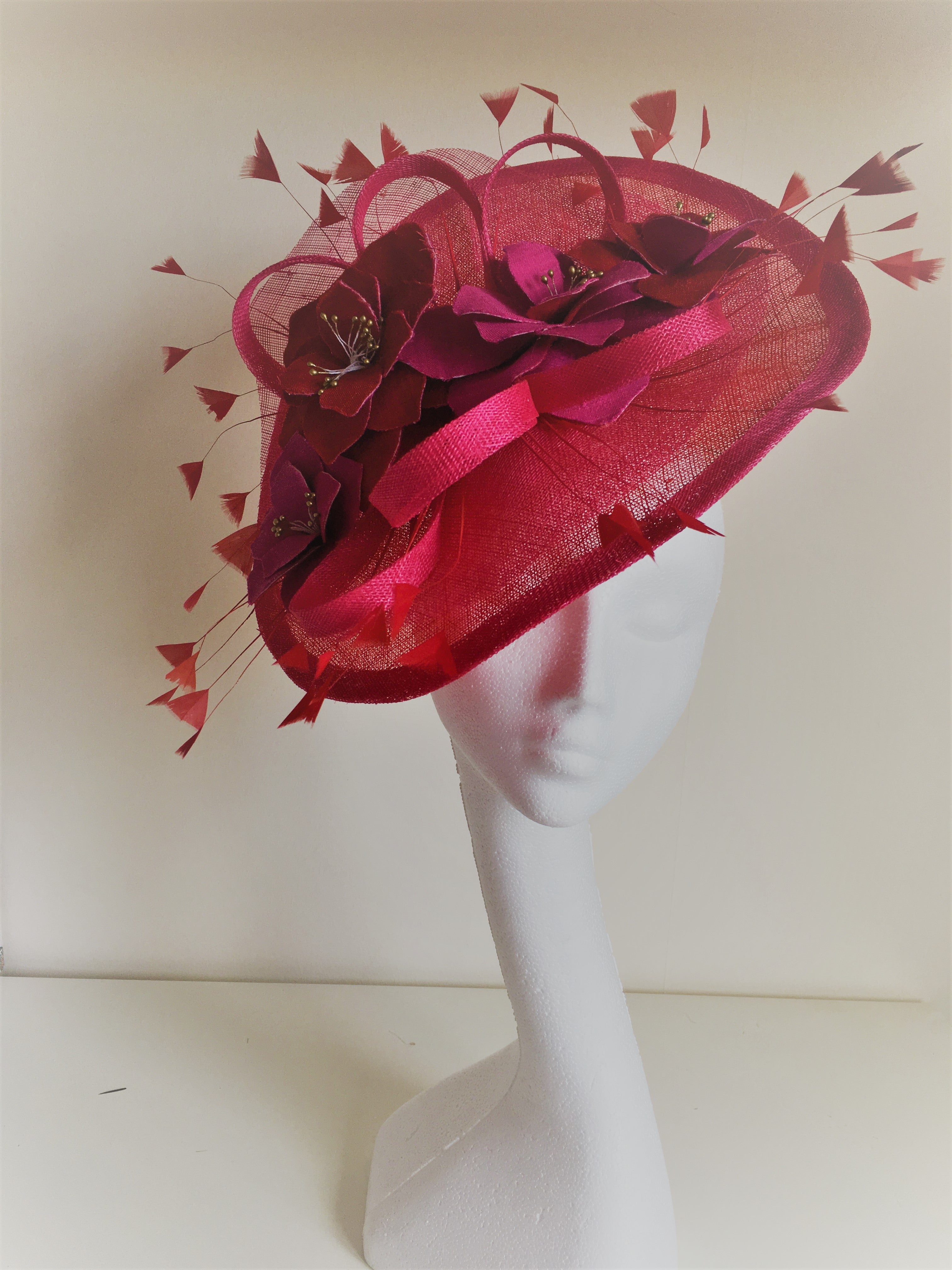 Pink and Red Hatinator/Fascinator
